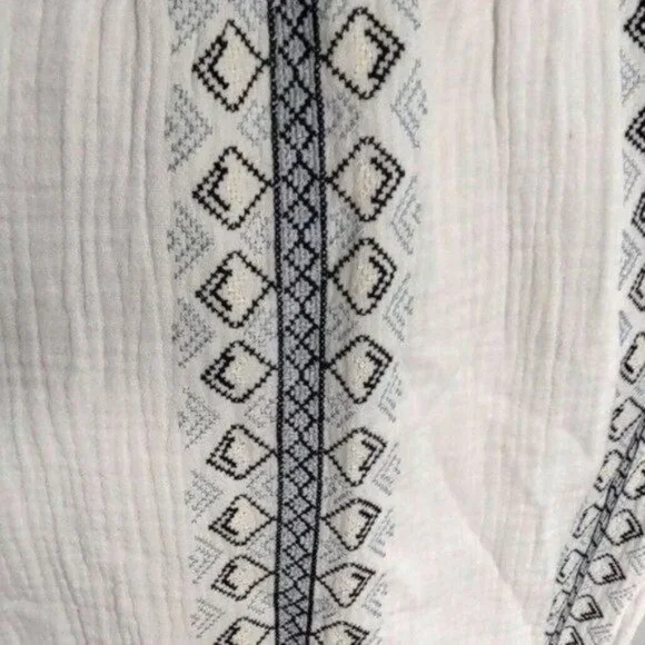 Faherty Catrina Embroidered Maxi Dress White  S Cotton Bohemian NEW - Picture 11 of 15